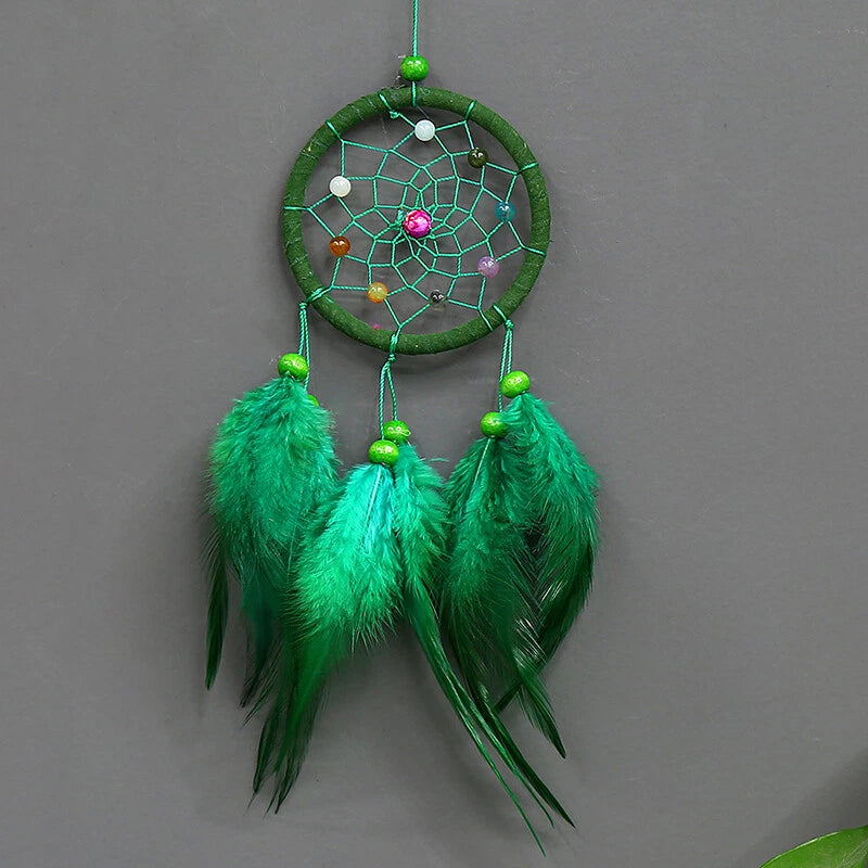 Feathers Hangings Hanging Drop Home Decorations Dream Catcher Fresh Ornaments _ Green Plant
