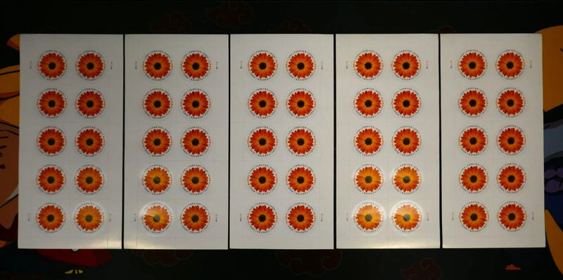 5x Sheet=50 GLOBAL FOREVER Stamp African Daisy 2022 USPS International Stamps 10 Daisies
