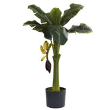Nearly Natural 3ft. Banana Artificial Tree , Green Green Plant