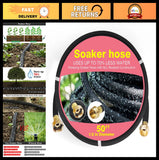 50 FT Soaker Hose - 1/2 Inch Drip Irrigation for Garden Beds, Lawn & Yard, Water Garden Plants