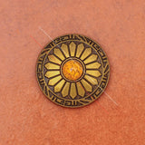 10X Sun Flower Yellow Bead Leather Belt Leathercraft Accessories Decor Conchos Sunflower