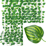 11M Artificial Plant Green Ivy Leaf Garland Fake Plant Creeper Hanging Vine Outd Green Plant