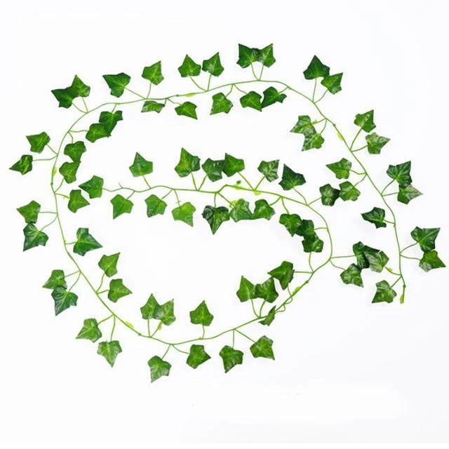 Great Shape Green Silk Artificial Hanging Christmas Garland Plants Vine Leaves Green Plant
