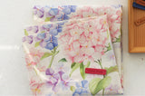 Hydrangea Flowers Cotton Linen Fabric made in Korea By the Yard Hydrangea