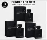 3x Armaf Club De Nuit Intense Man 3.6 oz EDT Spray Men Cologne Lot Bundle New EDT