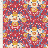 Tilda Jubilee Anemome Red by Tone Finnanger 1/2 Yard Flowering Plants