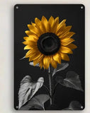 Floral Metal Wall Decor -Rustic Sunflower- NEW- 8x12 Sunflower