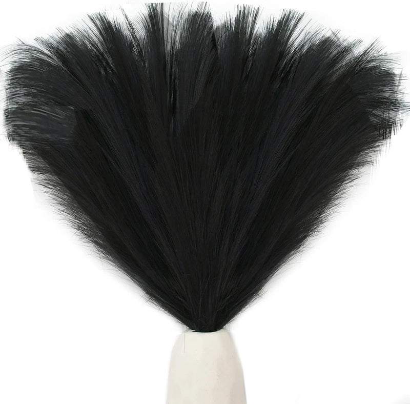 Black Silk Pampas Grass Bouquet 20 Stems 17.7In Fluffy Artificial Pampas with Be Pampas Grass