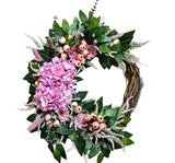 Pink Floral Spring Wreath Hydrangea