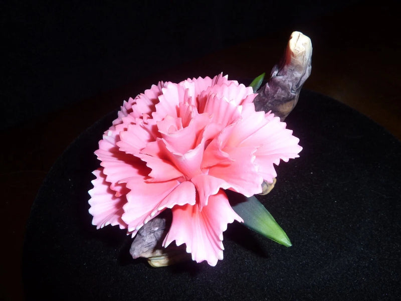 Lefton porcelain coral color carnation flower sculpture Carnation