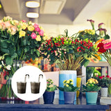 2 Pcs Metal Hanging Flower Pots Wall Mounted Garden Planter Bucket Gardening Garden Plants