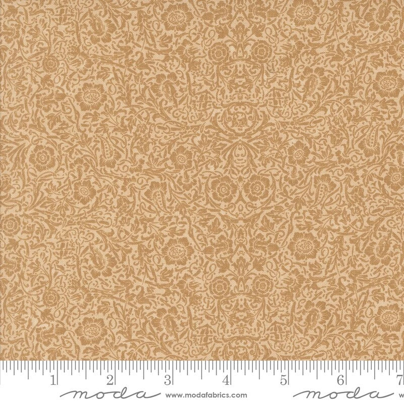 A Vintage Christmas Tonal Tan Amaryllis Damask Troubles Moda Half Yard Flowering Plants