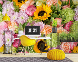 3D Sunflower Flower G8457 Wallpaper Wall Murals Removable Self-adhesive Honey Sunflower