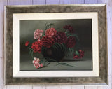 Carnations Still Life Oil Painting Floral Flowers Vintage Carnation Bouquet Carnation