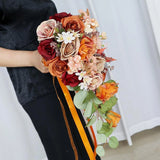 Wedding Bouquet Tossing Cascading Bouquet Elegant French Artificial Bridal Bouquet