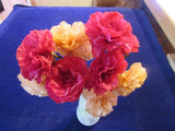 Vtg Millinery Flower Collection Peachy Pink Red Carnation 2 1/2