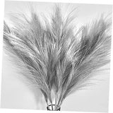 Faux Pampas Grass,7 PCS 24 inch Gray Pampas Grass Decor, 7 7PCS 24 inch Grey Pampas Grass