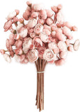Ranunculus Artificial Flowers 18 Pcs Dusty Rose Faux Silk Mini Ranunculus Bulk Ranunculus