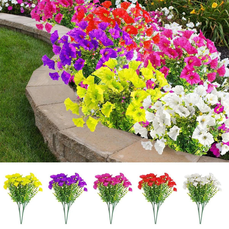 Artificial rose flower arrangement with purple, pink, white, and yellow blooms.