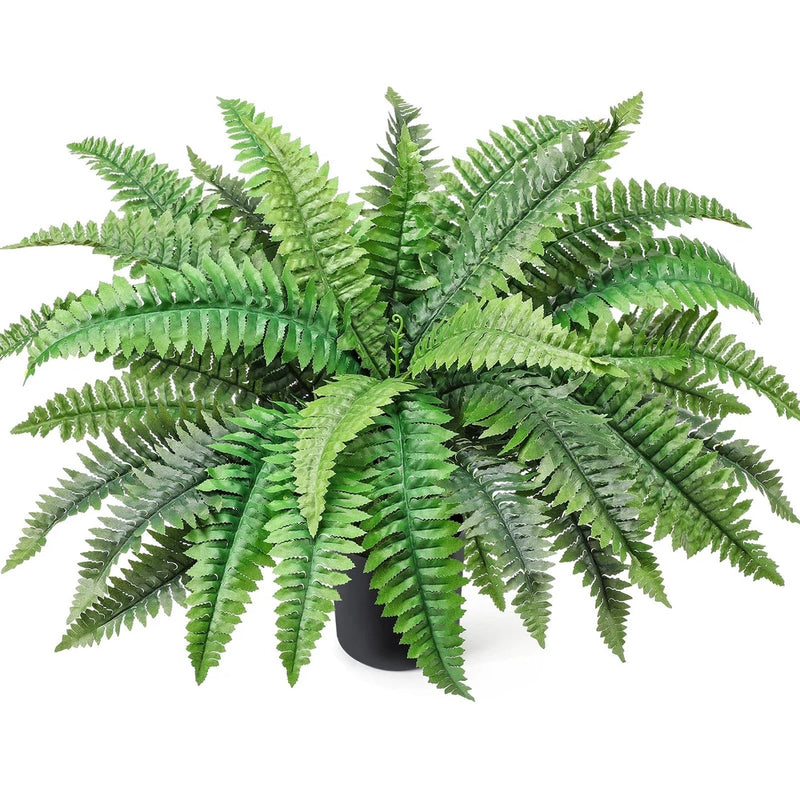 23.6'' Fake Ferns Potted Plant, Artificial Boston Ferns in Pot 34 Leaves, Fau... Green Plant