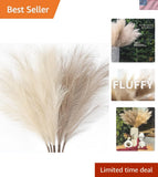 Durable 7-Pc 38" Artificial Pampas Grass - Allergy-Free Silk Decorations Pampas Grass