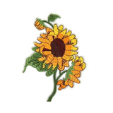 5PCS Embroidered Sunflower Iron on Patches Flower Applique Sew On Badge Sunflower