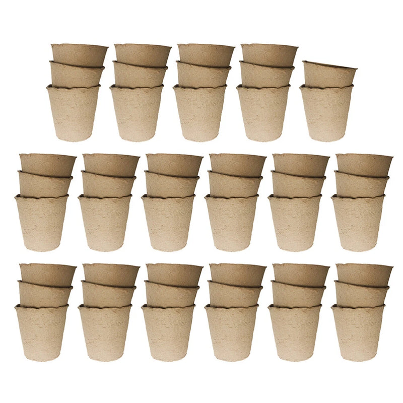50pcs transplant pots 6/8cm Biodegradable Pulp Garden Propagators Garden Plants