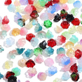 200x Glass Lily of The Valley Flower Spacer Beads End Caps for Jewelry Making Lily