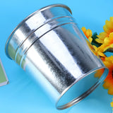 3PCS Flower Pot Vintage Garden Zinc Plated Iron Bucket Planter Pots Retro Home Garden Plants