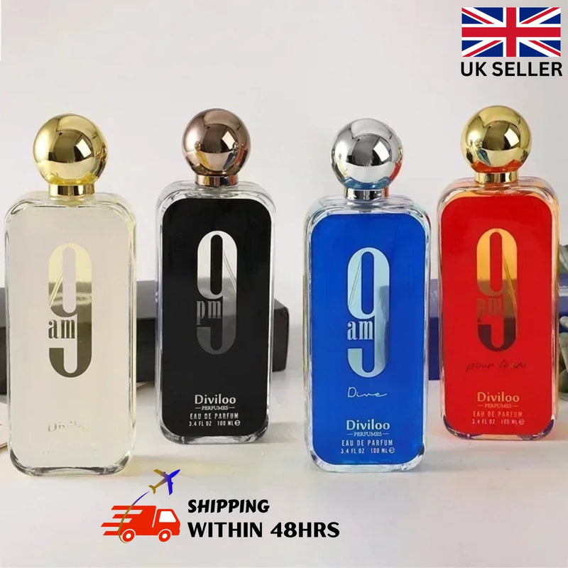 9PM /3.4 Oz Men Persistent Charm Wood Tone Hair Body Perfume Spray Deodorants Lily