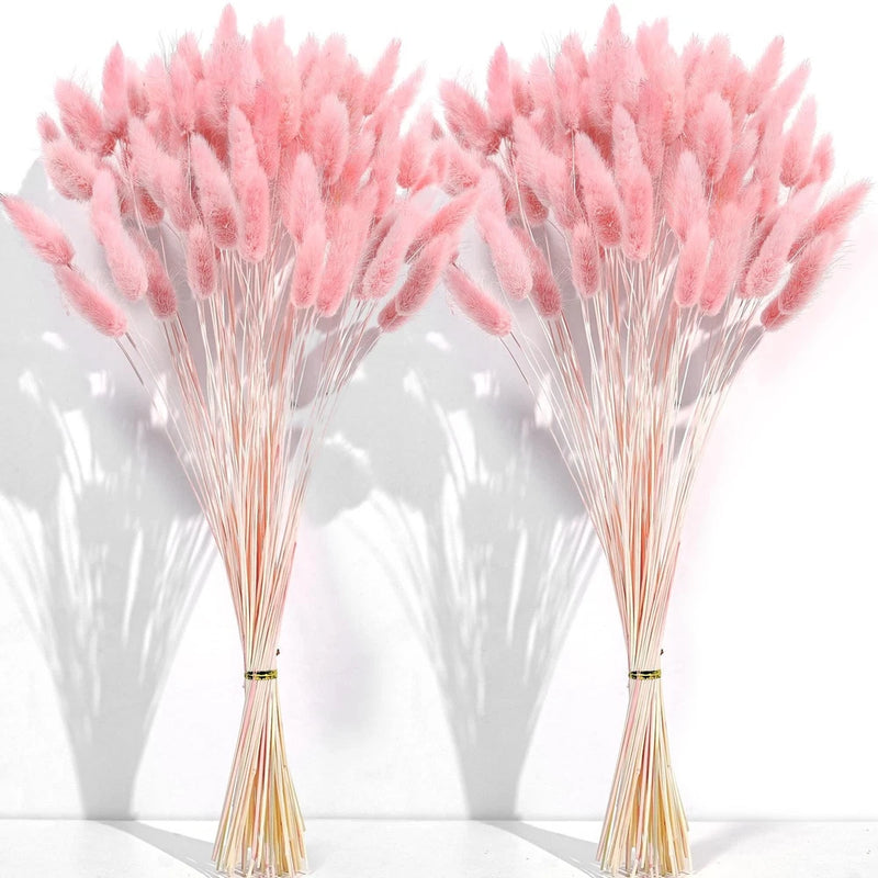 120 PCS Pink Dried Pampas Grass Decor, 17-inch Pompas Floral, Dry Flowers for... Pampas Grass