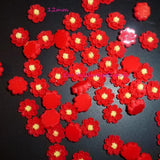 12mm red/yellow 35pcs carnation flowers mixed colors cabochon flatbacks Carnation