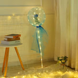 Valentine 1 RoseFlower Bouquet Ballon  Wedding Decoration Bobo Ball LED Bouquet