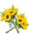 Artificial Flowers 2pcs 14'' Sunflower Bouquets with 7pcs Silk Flowers for We... Sunflower