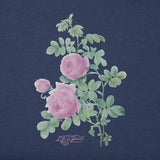 NWT Women's Life is Good  Antique Rose Darkest Blue SS Crusher Tee Roses