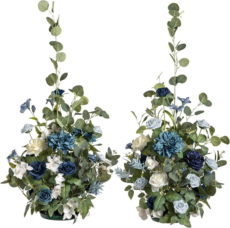 Ling's moment 41" Tall Free Standing Artificial Flowers Arrangements 2 pcs Bouquet