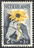 Netherlands 1949,  Sunflower, NIWIN, 2 cent, used, VF Sunflower