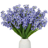 5Pcs Small Artificial Flowers, Lavender Silk Flowers with Stems Faux Hyacinth... Hydrangea