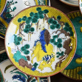 New Masterpiece Kutani Ware Mini Plate Yoshidaya Peony Flower Portrait Oak Peony
