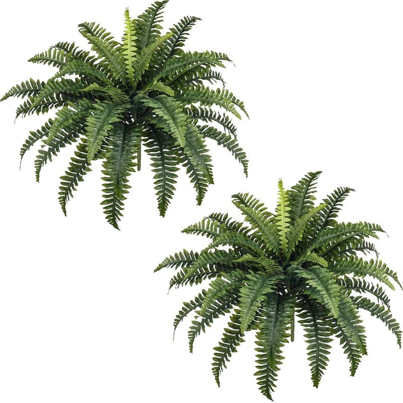 FOREST PRINCE 35" Ferns Artificial Bush Plants Large, 2 Artificial Boston Fer... Green Plant