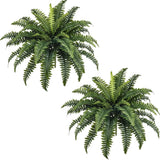 FOREST PRINCE 35" Ferns Artificial Bush Plants Large, 2 Artificial Boston Fer... Green Plant