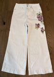 NWT Sundance Catalog Driftwood White Flower ÒMartha Hydrangea JeansÓ Sz 27 X 30 Hydrangea