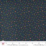 Moda MAPLE HILL 9682 14 Navy Blue Leaves KANSAS TROUBLES Quilt Fabric Flowering Plants