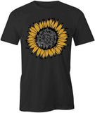 SUNFLOWER TShirt Tee Short-Sleeved Cotton FLOWER FLORAL CLOTHING S1BSA584 Sunflower