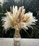 NEW Pampas Grass 80 pcs 17.5" Natural Dried Pampas Grass 15 pcs Light Tan Pampas Pampas Grass