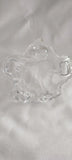Vintage Handcrafted Blown Crystal Clear Glass  Lily Flower Lily