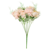 7 Branch Artificial Silk Rose Hydrangea Fake Flowers with Stem Pink Hydrangea