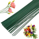 200PCS 22-Gauge 16" Floral Stem Wire Dark Green for Flower Arrangements DIY Green Plant