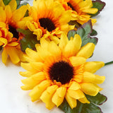 Bulk Lot of 24 Artificial Sunflower Picks With Fuzzy Brown Center - 6-3/4" tall Sunflower