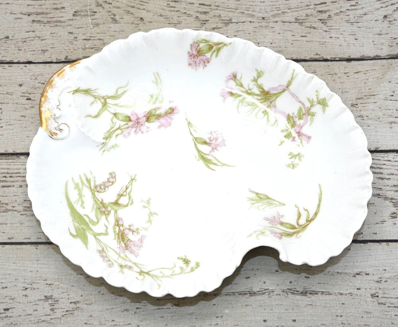 Haviland Limoges France Pink Carnation 9" Serving Dish Bowl H.F. Vollmer Carnation